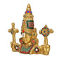 Brass Lord Tirupati Bala Ji Idol Wall Hanging Statue for Home Temple Office Decor Figurine Showpiece Multicolour (Height 9 Inch)