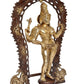 Brass Shiva and Parvati Ardhanrishvara Murti Religious Statue for Home Temple Decor (Height : 18 inch)