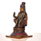 Brass Seated Lord Swami Ayyappan Ayyappa Statue Idol for Home Decor Pooja Mandir Decorative Showpiece (Height 5 Inch)