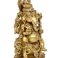 Brass Lord Ganesha Ganpati Idol Vinayak Religious Statue Murti Height 14.5 Inch