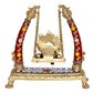 Brass Ganesha Playing On Swing Ganesha Jhula Decorative Showpiece Multicolour (Height 10 Inch)