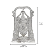 Dattatreya silver Tirupati Balaji idol with size marks: 8 in height, ornate arch