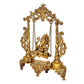 Brass Ganesha on a Swing with Kirtimuka On Top Holding Brass Chain Height 20 Inches (Gold)