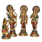 Brass Ram Darbar Statue Idol for Temple Mandir On Base | Height 12.5 Inches