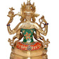 Brass Tara Devi Statue - Handcrafted Hindu Goddess Idol for Home Decor and Pooja (Height 14 Inch)