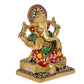 Brass Lord Ganesha Idol Statue Decorative Sculpture for Home Office Temple Showpiece Height 7 Inch