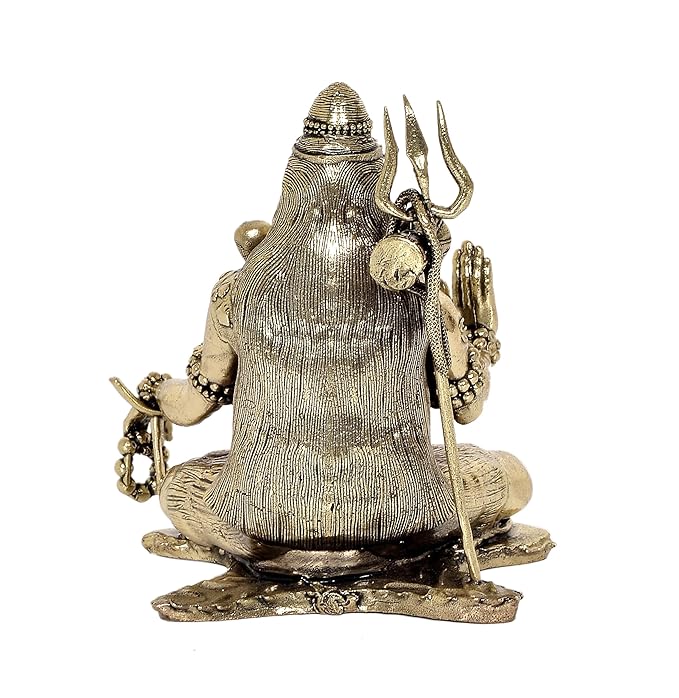 Fine Bronze Lord Shiva Shiv Murti Sculpture, Height : 4 Inch (Home Decor)