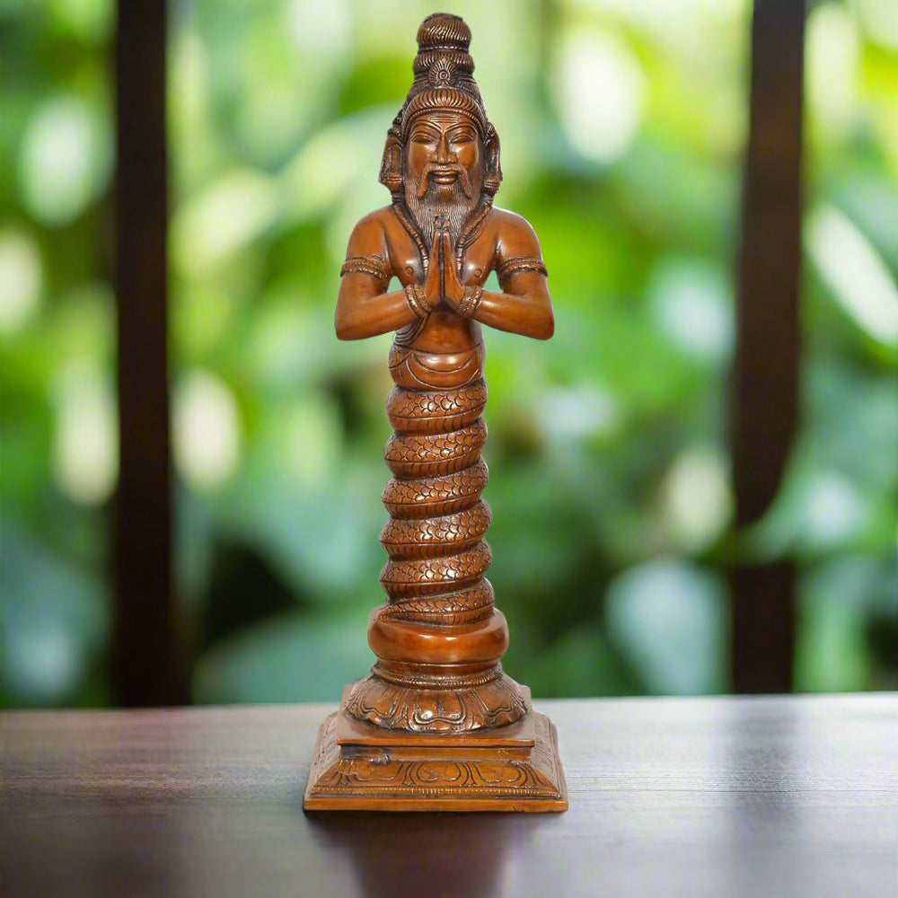 Brass Maharishi Patanjali Statue The Father of Yoga (Height: 18 Inch)