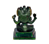 Panch Mukhi Shiva brass idol, back view showing five-hooded head detail