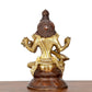 Brass Maa Saraswati Statue Handcrafted Hindu Goddess Saraswati Idol for Home Decor and Pooja Statue (Height 8 Inch)