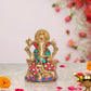 Brass Lord Ganesha Idol Statue Decorative Sculpture for Home Office Mandir Pooja Showpiece (Height 5 Inch)