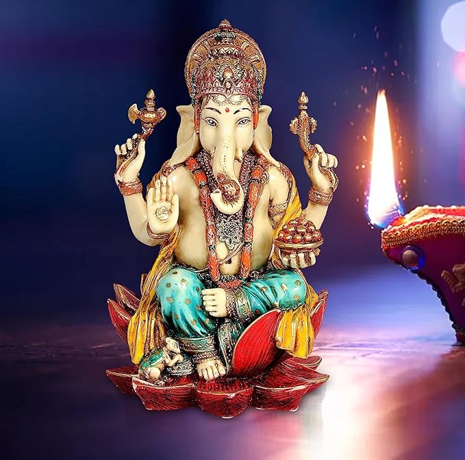 PolyResin Ganesha Statue Idol (Height: 7 inches)