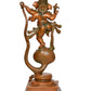 Brass Lord Ganesha Dancing on Serpent Shesha - Hindu Deity Idol for Puja and Gifts (Height 27 Inch)