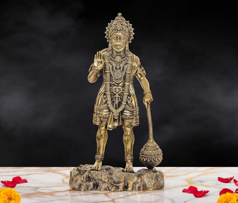 AONA Bronze Hanuman Ji Standing Sculpture