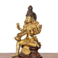 Brass Maa Saraswati Statue Handcrafted Hindu Goddess Saraswati Idol for Home Decor and Pooja Statue (Height 8 Inch)