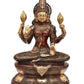 Brass Lakshmi Idol Laxmi Goddess Lakshmi Sitting Statue for Puja Temple at Home Decor Office (Height: 17 Inch)