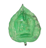 Green metal backside of Panchmukhi Hanuman wall hanging with hanging loop at top