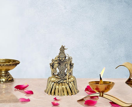Superfine Brass Goddess Rajarajeshwari,Tripura Sundari, Lalita Idol (Height: 4 inch)