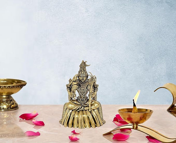 Superfine Brass Goddess Rajarajeshwari,Tripura Sundari, Lalita Idol (Height: 4 inch)
