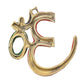Brass OM Wall Hanging Sculpture (Height: 5 Inch) (Multicolor 2)