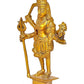 Goddess Kali Maa Golden Brass Statue (Height: 7.7 Inches)