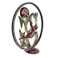 Metal Ganesha Idol in Cirle Decorative Handicraft Showpiece Ganesha Idol Table Top Beautifully Designed Home Decor Office Best for Gift Multicolour Height 16 Inches