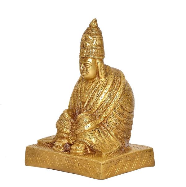 Brass Goddess Tulja Bhavani Idol Statues for Home Decor Mandir Puja Temple (Height : 6 inch) Study Setting
