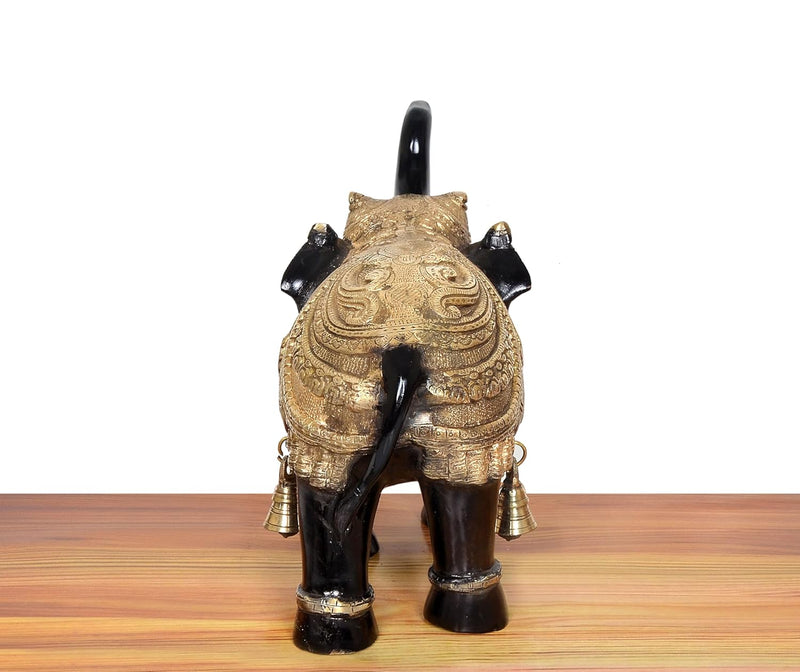 Brass Elephant Figurine (Height :12 inch)