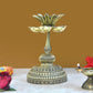 Bronze Lotus Oil Lamp Diya for Home Decor Room Office Diwali Pooja Gift Decoration Showpiece (Height 6 Inch)