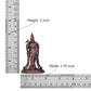 Copper Madurai Meenakshi Idols Statue Goddess Meenakshi for Home Temple Office Mandir, (Height: 3 Inch)