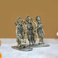 Bronze Ram Darbar with Sita Lakshman Hanuman Bronze Finish Statue, for Home Decor Pooja Mandir (Height 3 inch)