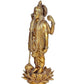 Brass Lord Vishnu Standing Statue, Height 12 inches I Home Decor