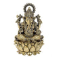 Fine Brass Lord Ganesha Ganpati Idol Vinayak Religious Statue Murti (Height 6 Inch)