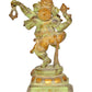 Brass Dancing Ganesha Ganesh Murti Idol Statue for Home Decor (Height 17 Inch)