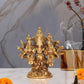 Brass Ganesha with Riddhi and Siddhi Idol - Hindu Deity Statue for Home Temple (Height : 3 inch)