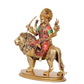 Resin Durga Maa with Lion Idol Hindu Goddess Sherawali MATA Murti MATA Rani Statue Figurine Home Temple (Height: 10 Inch)