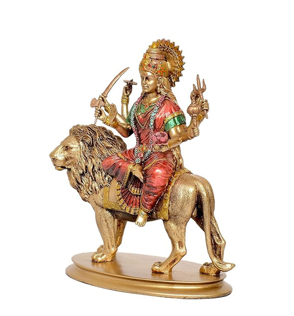 Resin Sherawali MATA Murti (Height: 10 Inches) Study Setting