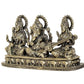 Brass Ganesha laxmi Saraswati Idol Temple Murti Diwali Pooja Gift Decoration Showpiece (Height 3 Inch)