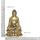 Brass Dhyan Mudra Buddha Statue - Handcrafted Spiritual Decor for Home Decor and Office Decor - Meditating Buddha Idol (Height 8 Inch)