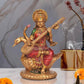 Resin Saraswati Idol Statue for Home Decor On Swan for Home Decor Diwali Temple Mandir Pooja | Height : 8.5 Inch