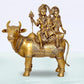 Brass Shiv Parivar Shiva Family Idol Family Sitting On Nandi Home Decor Height 26 Inch