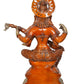 Brass Big Size Maa Goddess Saraswati Seated on Wooden PedestalI dol for Home Decor and Pooja (Height 30 Inch)