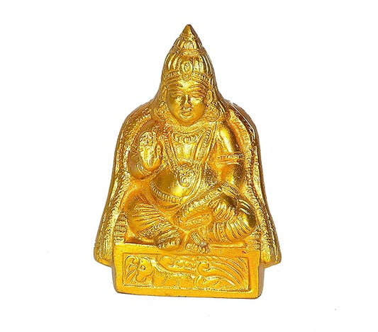 Brass Kuber Idol Statue Showpiece for Home Office Golden Height 4.5 Inches