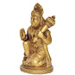 Brass Hanuman JI Sitting Statue Idol Sculpture Statue for Home Decor Pooja Mandir Height: 6 Inch