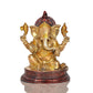 Brass Lord Ganesha Idol Ganesh Statue Decorative Sculpture for Home Decor Office Mandir Pooja Showpiece (Height 10 Inch)