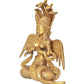 Brass Naga Kanya Statue Brass Idol Statues for Home Decor and Ofice (Height: 8 inch)