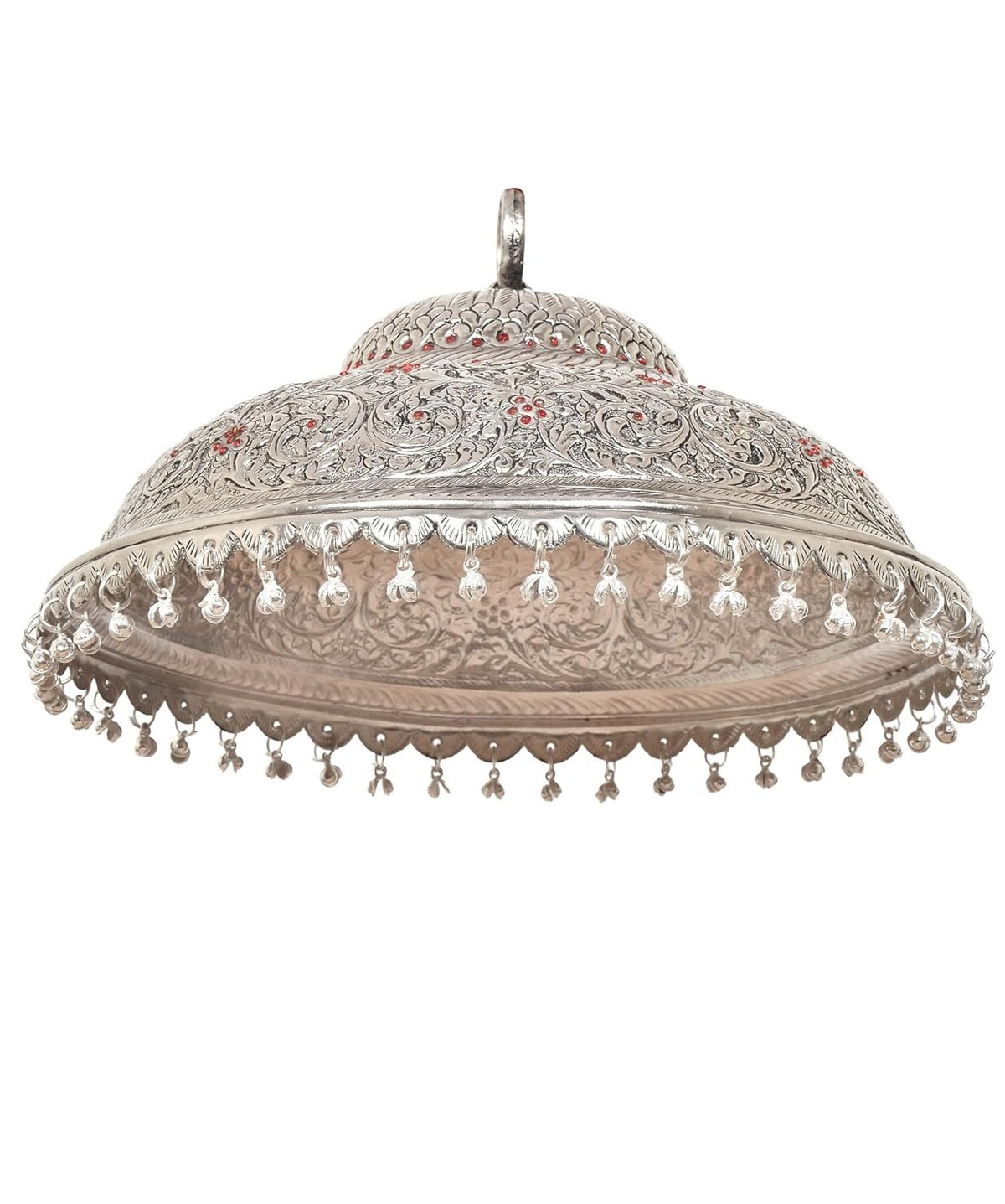Metal Silver Carved Chattar for God (Height : 7 Inch)