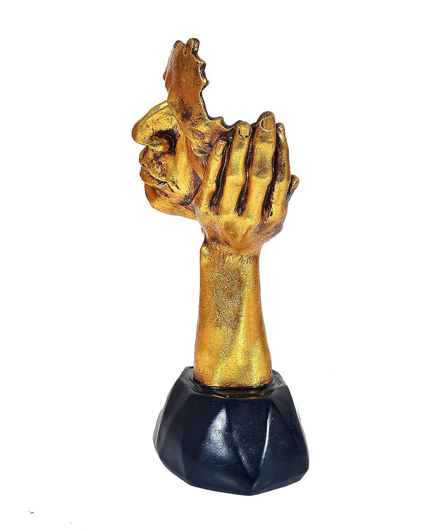 Resin Thinking Man Statue Showpiece (Height 12 Inches) Entryway Setting