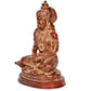 Brass Meditating God Hanuman with Ramayan Idol Sculpture Statue (Height: 7.5 Inch)