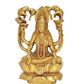 Brass Lakshmi Idol Laxmi Goddess Lakshmi Sitting Statue for The Puja Temple at Home Decor Office (Height: 7 Inch)